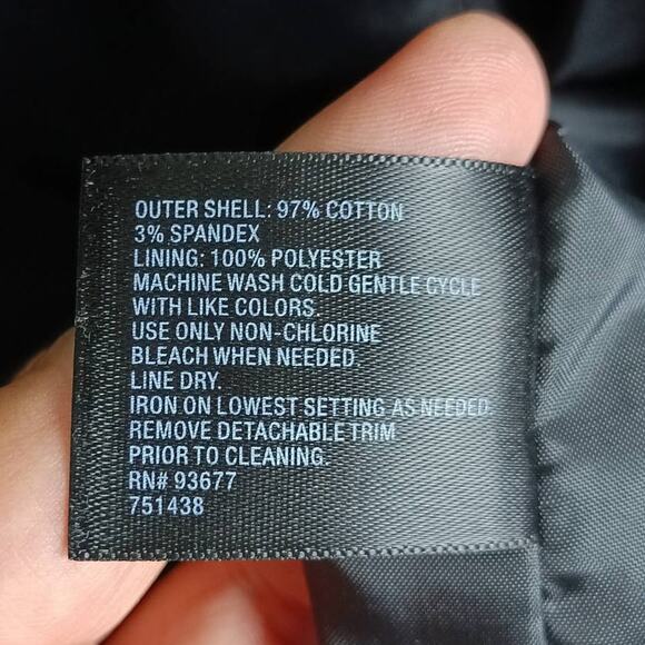 NWT EAST 5TH Womens XL Black White Belted Coat Jacket Chevron Buttons Lined - Picture 10 of 10